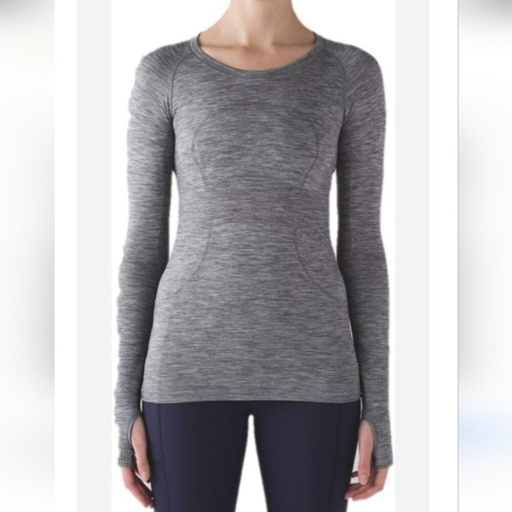 Lululemon Swiftly Tech Long Sleeve Top Gray Size 4